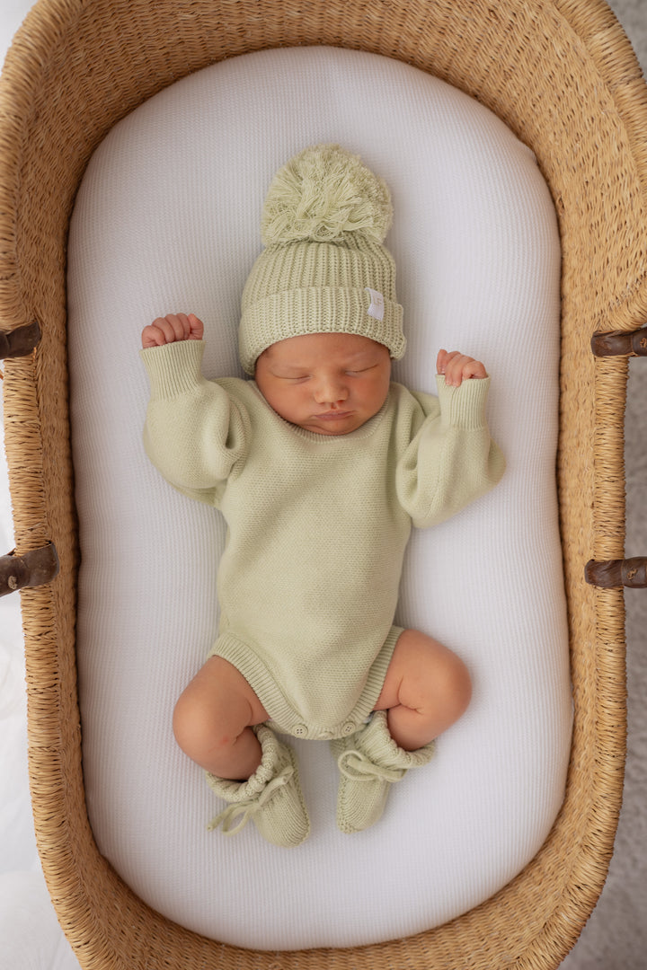 Knit Romper | Matcha