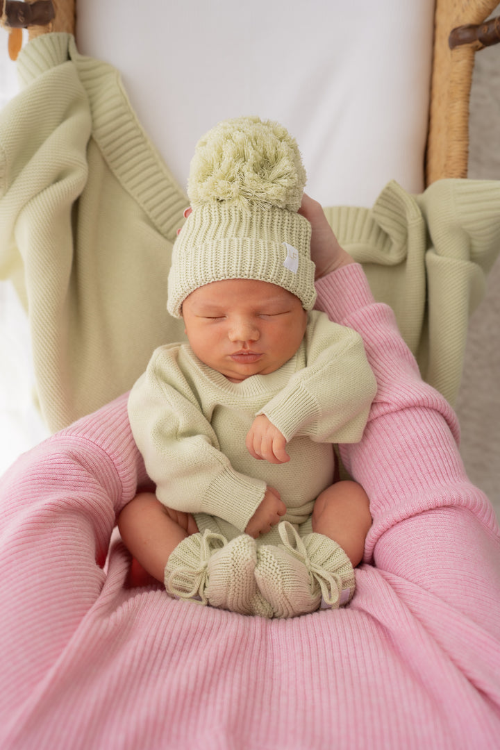 Knit Romper | Matcha