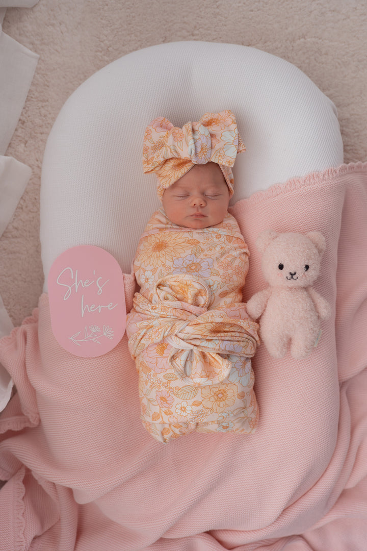 Swaddle Set | Pastel Bloom