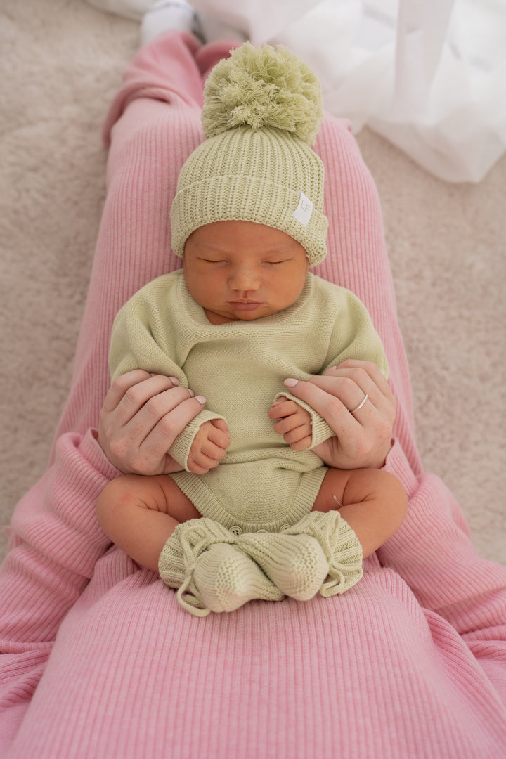 Knit Romper | Matcha