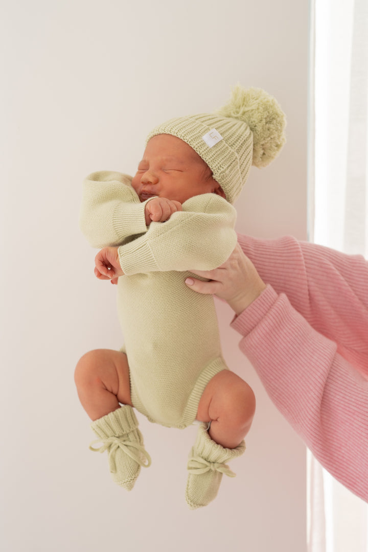 Knit Romper | Matcha