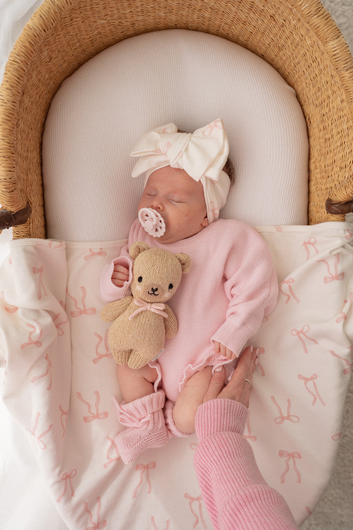 Swaddle Set | Pink Bows