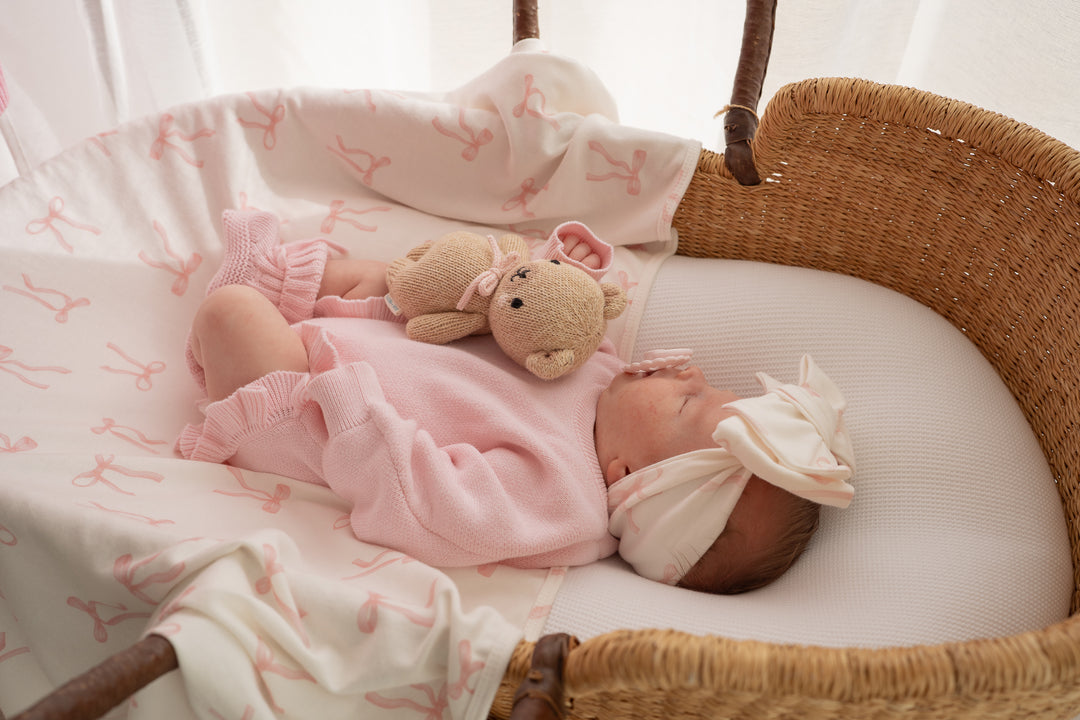 Frill Knit Romper | Strawberry Milk