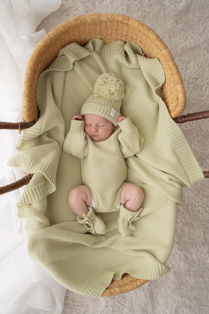 Knit Romper | Matcha