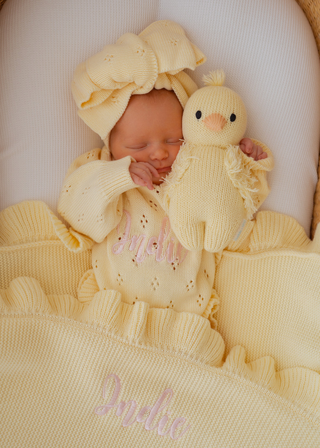 Frill Knit Blanket | Lemon *PRE-ORDER*