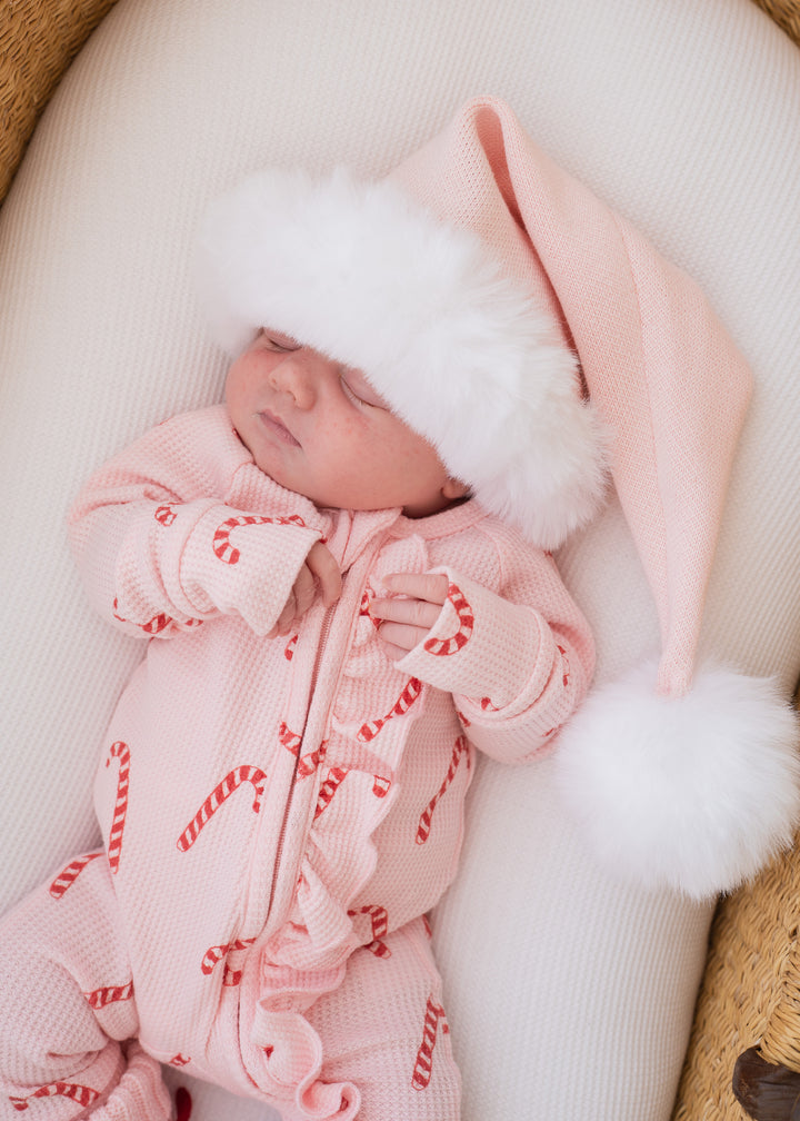 Knit Santa Hat | Baby Pink | PRE-ORDER