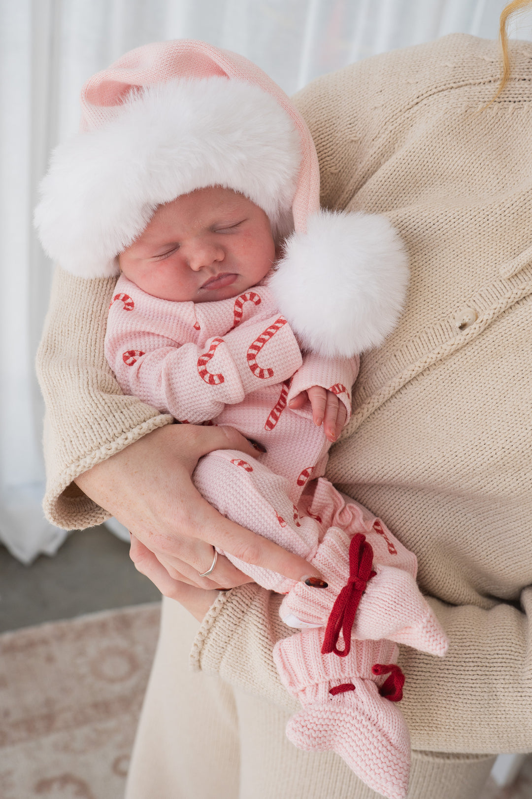 Knit Santa Hat | Baby Pink | PRE-ORDER