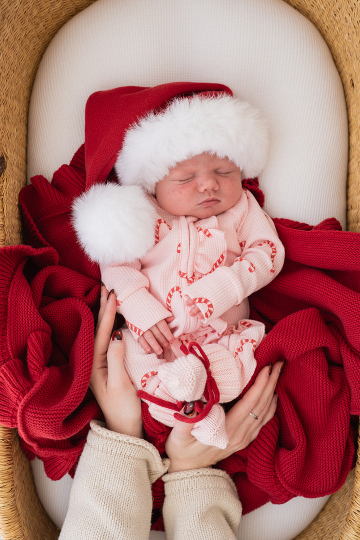 Frill Knit Blanket | Rudolph | PRE-ORDER