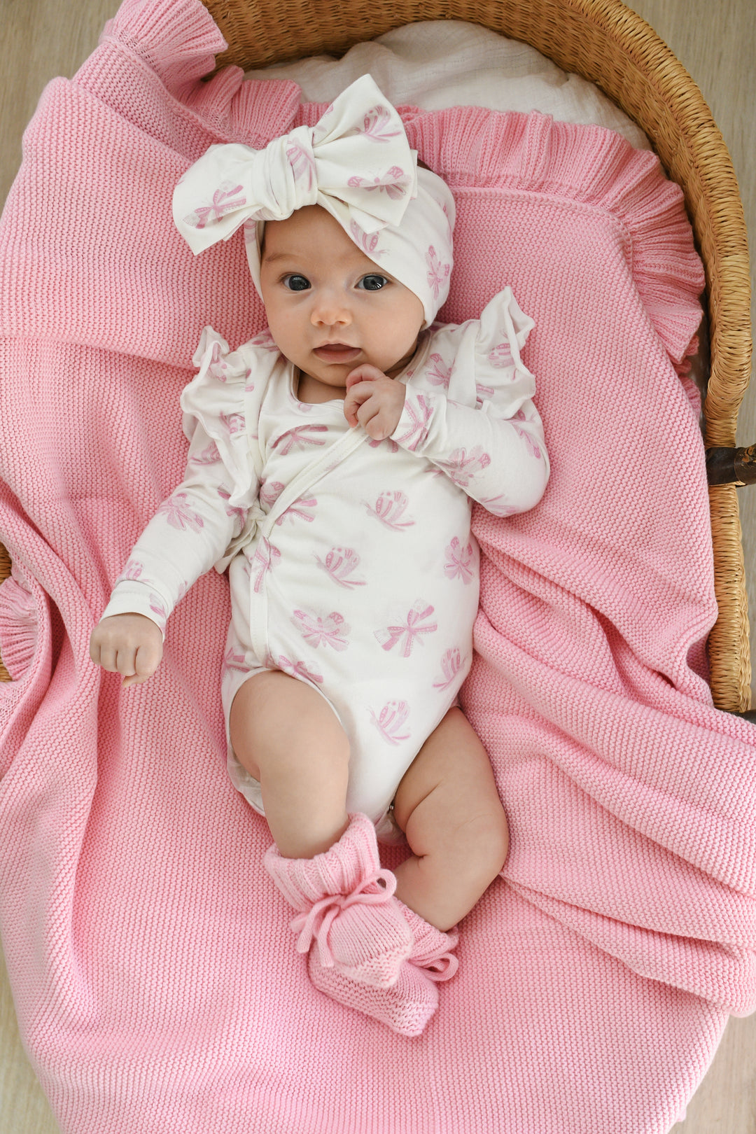 Kimono Onesie | Pink Butterflies