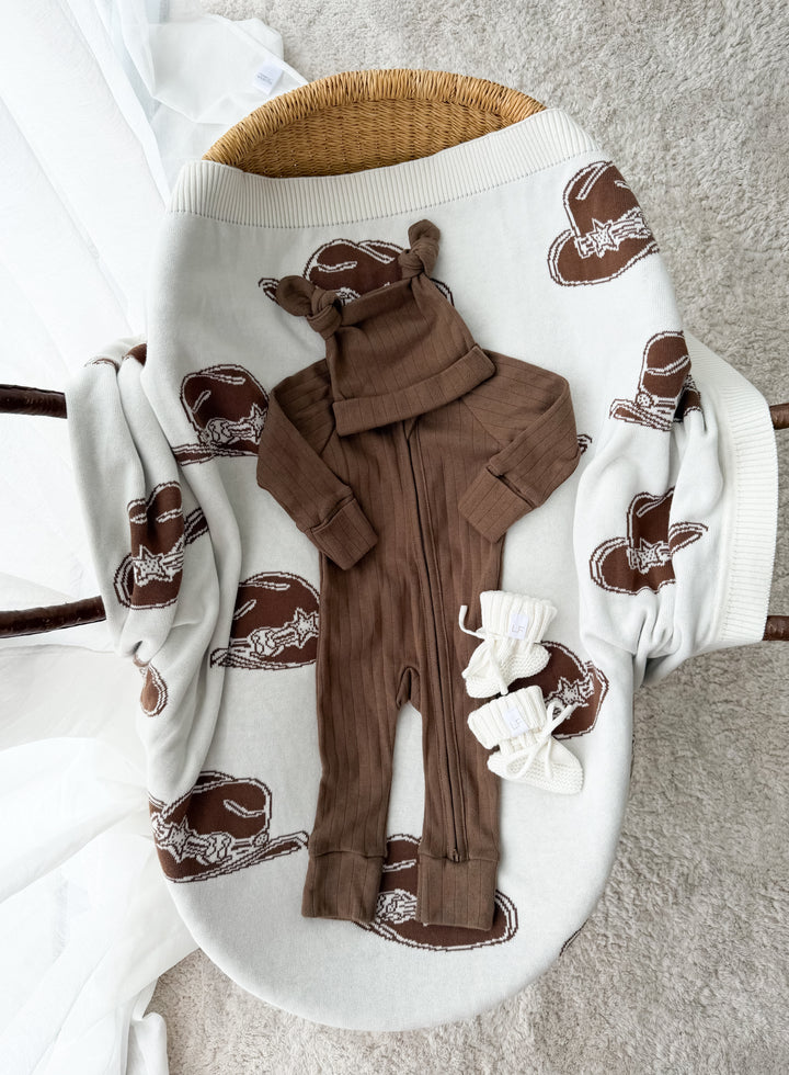 Knit Blanket | Cowboy Hats