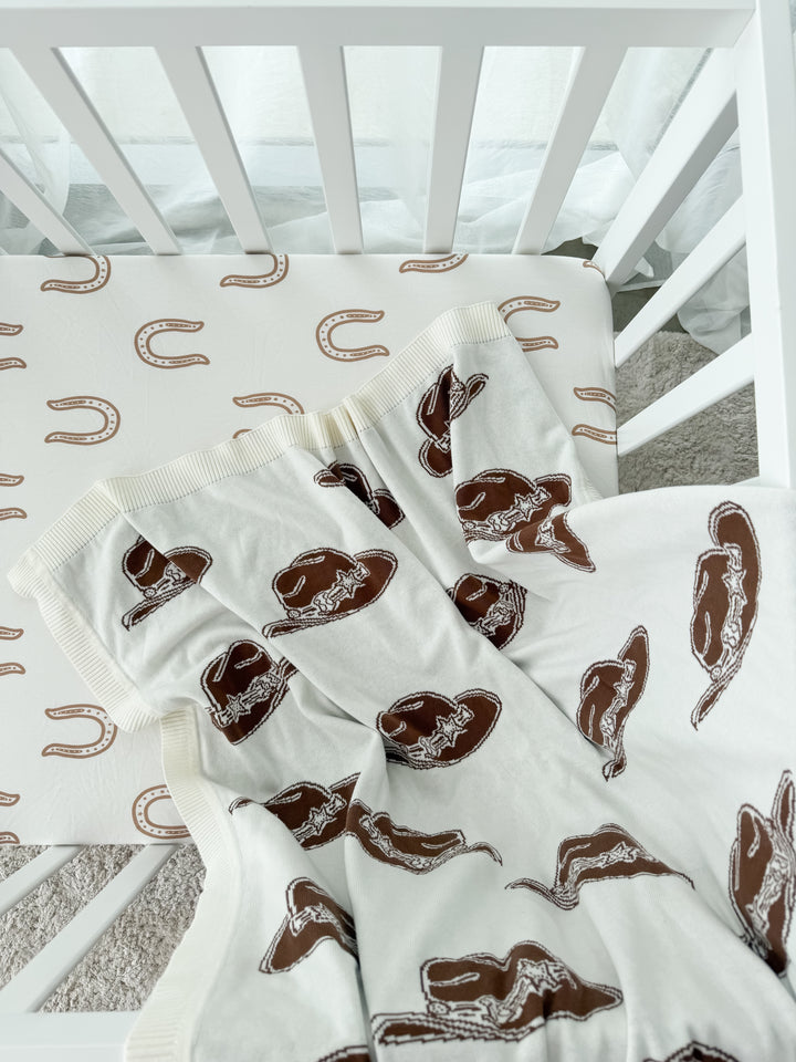 Knit Blanket | Cowboy Hats