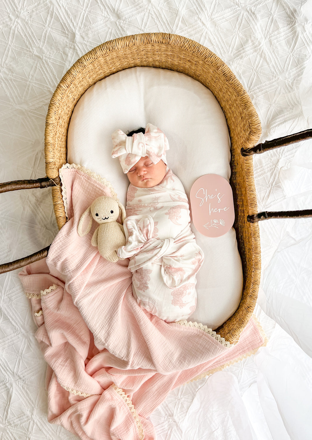 Swaddle Set | Celestial Pink