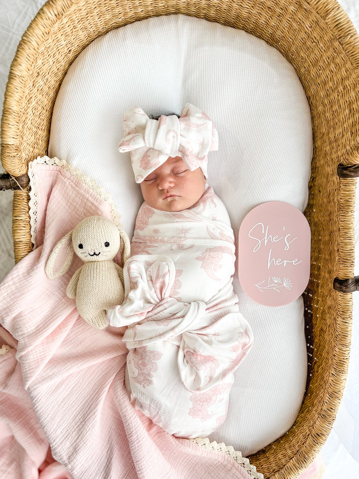 Swaddle Set | Celestial Pink