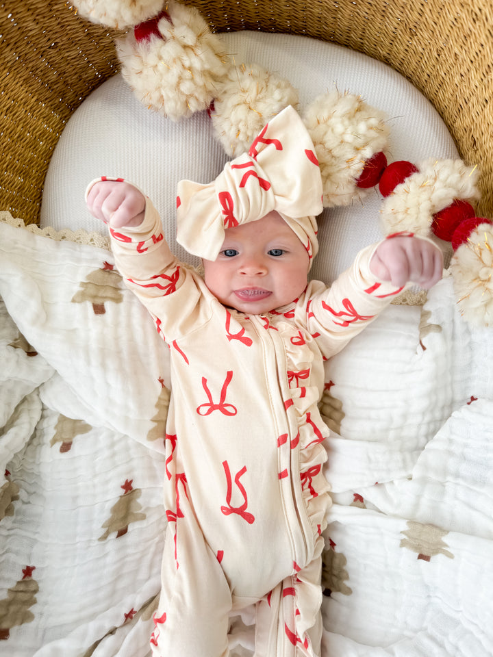 Oversized Topknot | Christmas Bows