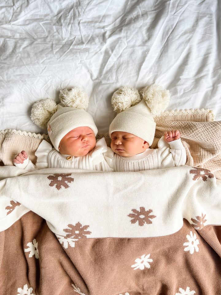 Double Pom Beanie | Oat