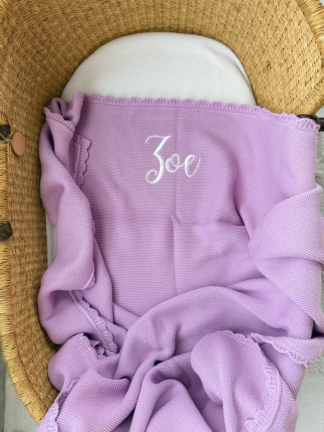 Heirloom Knit Blanket | Lilac