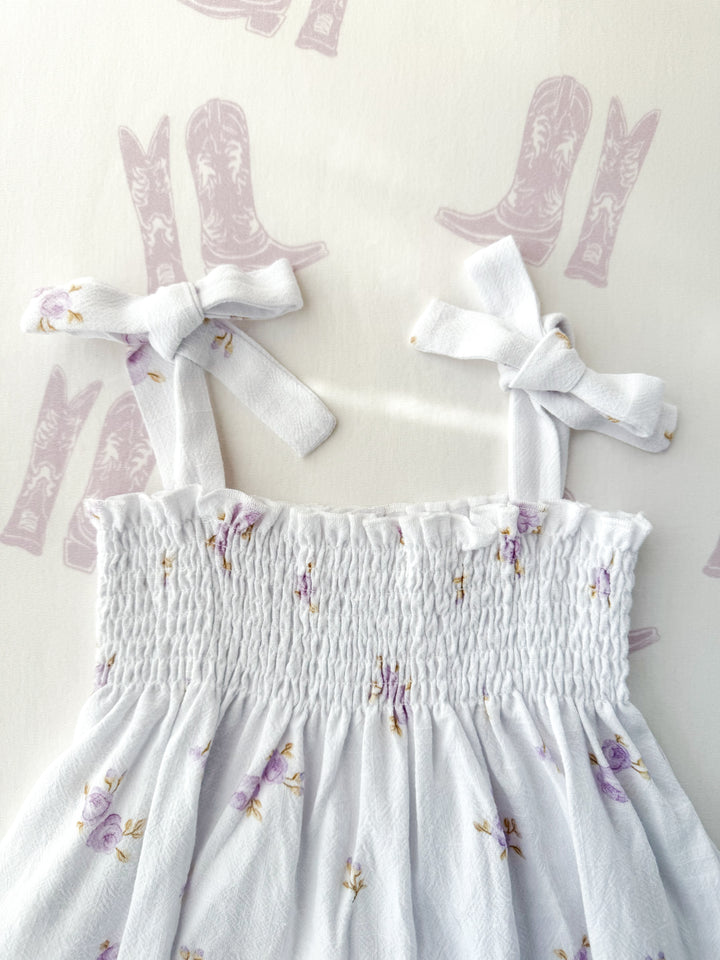 Linen Short Set | Lilac Floral