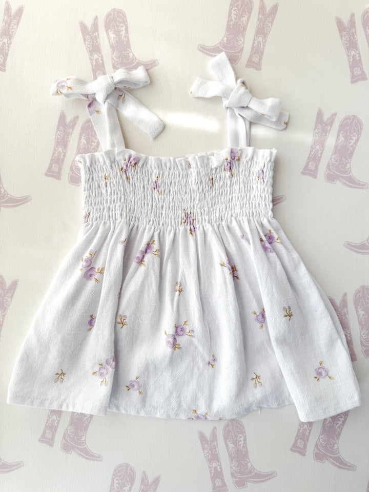 Linen Short Set | Lilac Floral