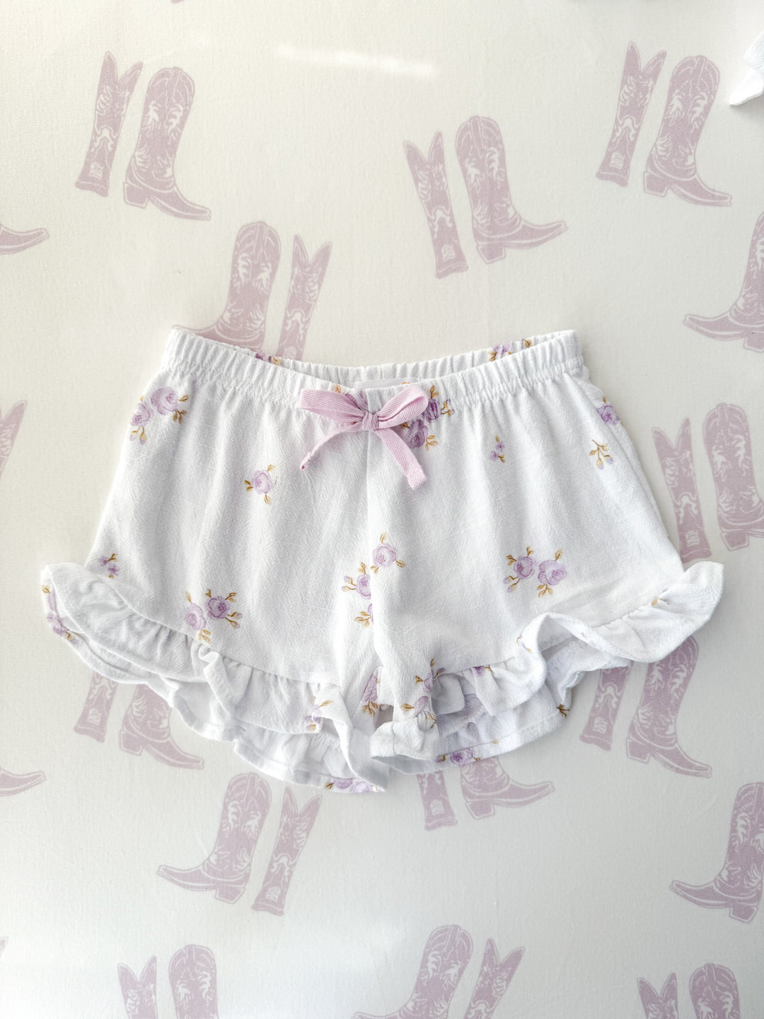 Linen Short Set | Lilac Floral