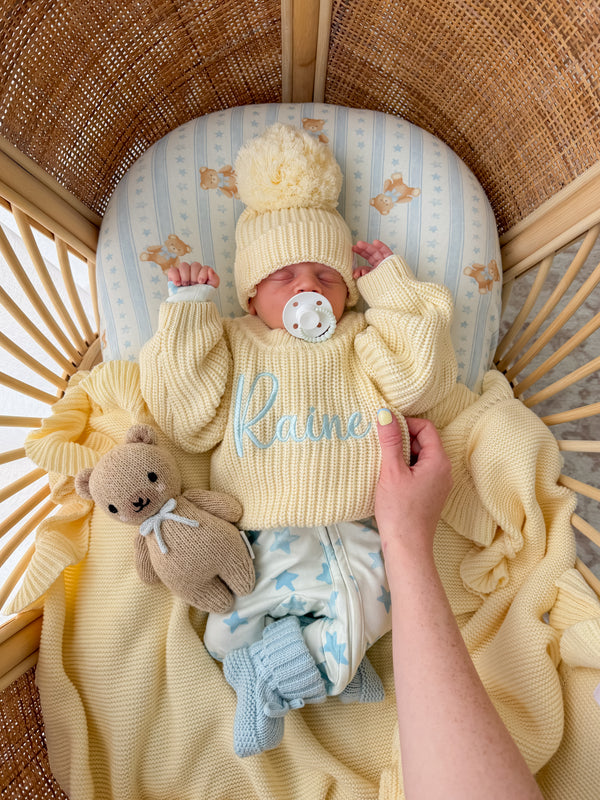 Chunky Baby Knit Jumper | Lemon