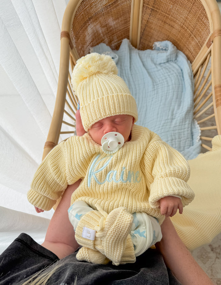 Chunky Baby Knit Jumper | Lemon