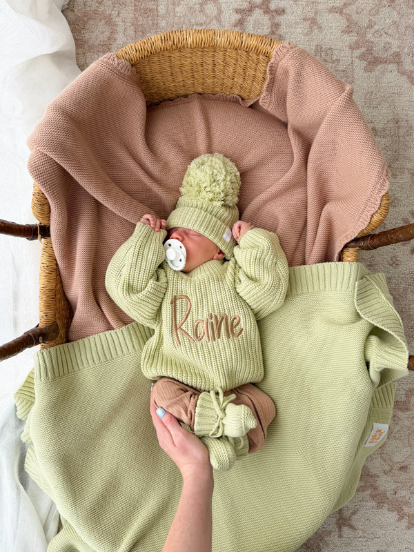Chunky Baby Knit Jumper | Matcha