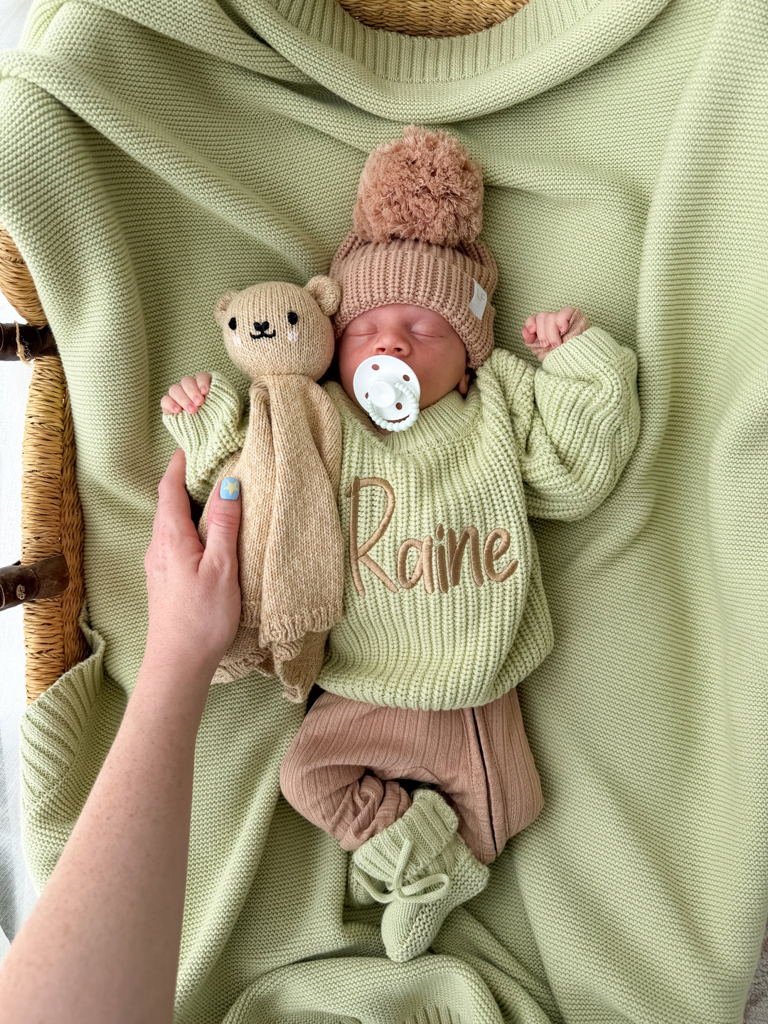 Chunky Baby Knit Jumper | Matcha