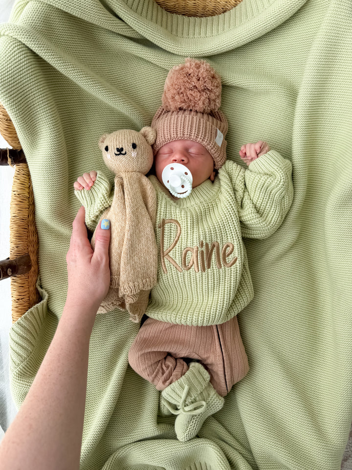 Chunky Baby Knit Jumper | Matcha