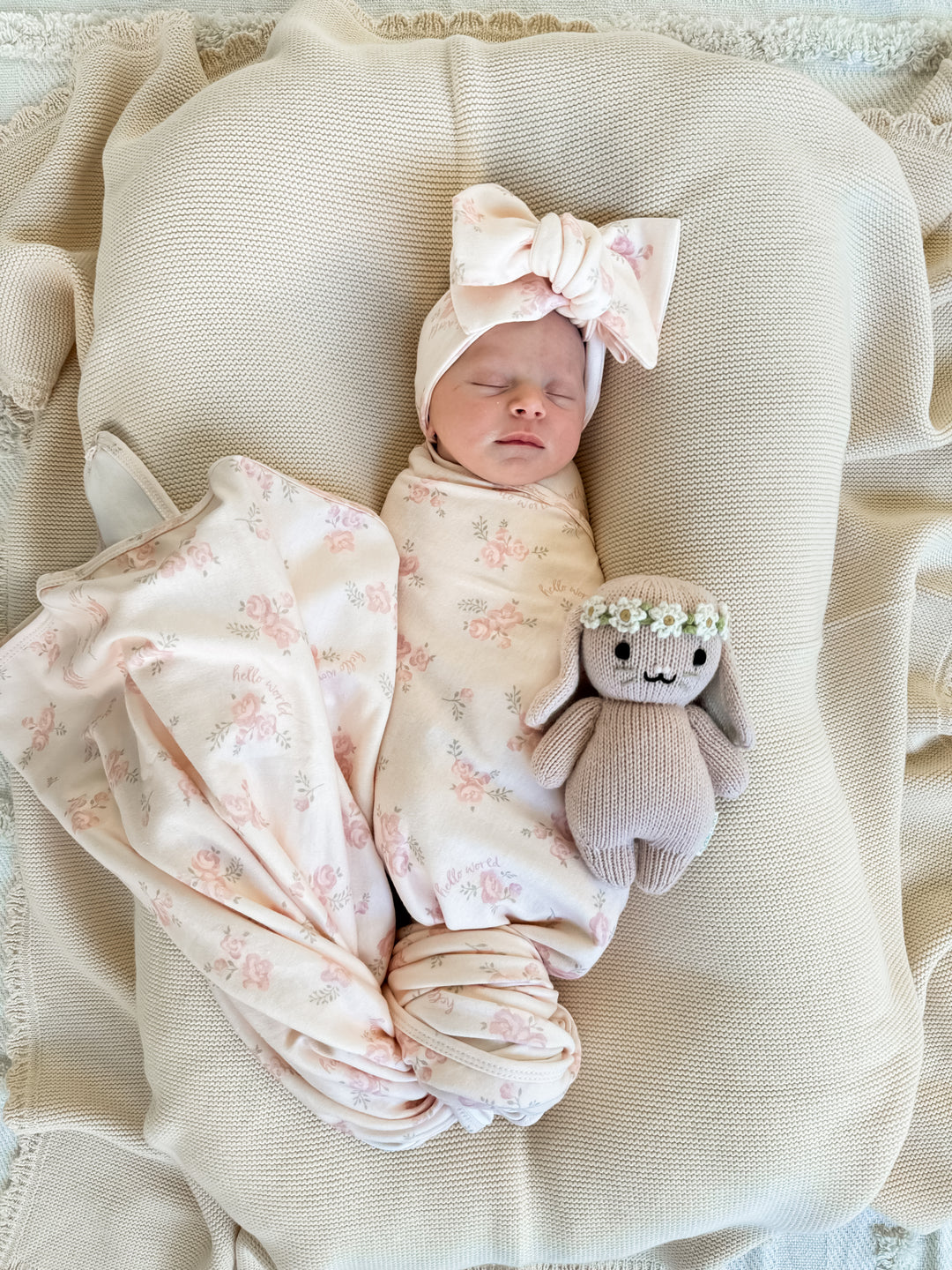 Swaddle Set | 'Hello World' Country Floral