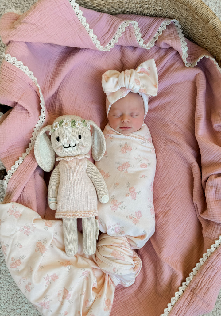 Swaddle Set | 'Hello World' Country Floral