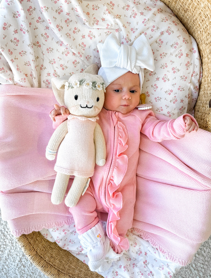 Heirloom Knit Blanket | Baby Pink *MARCH PRE-ORDER*