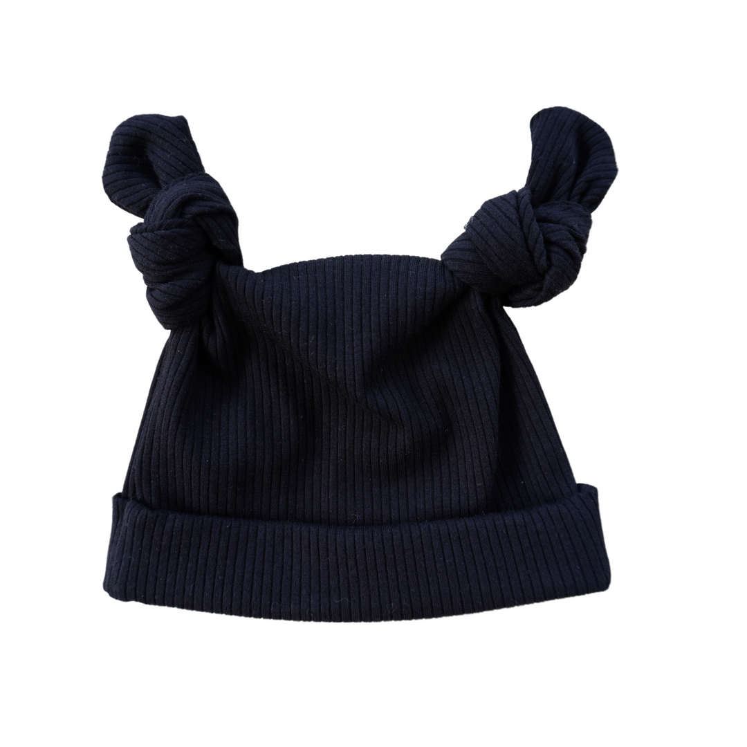 Double Knot Beanie | Midnight Rib