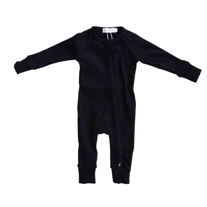 Zip Romper | Midnight Rib (NO FRILL)