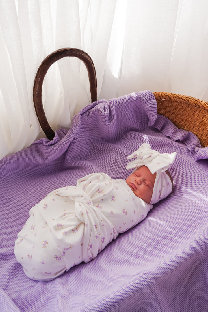 Swaddle Set | Lilac Meadow