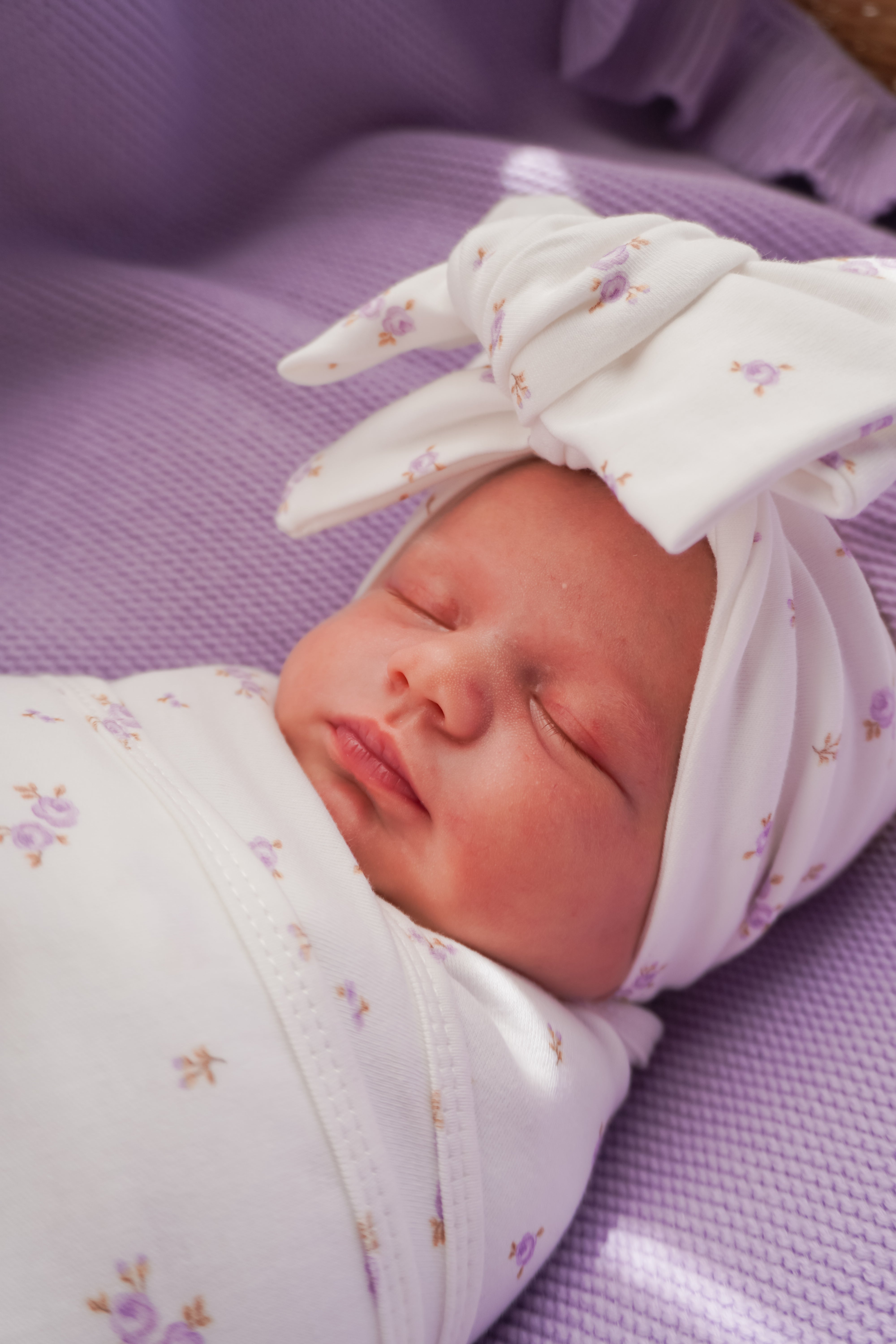 Swaddle Set | Lilac Meadow – Little and Fern