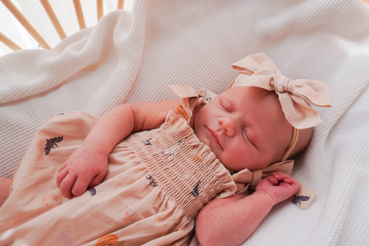 Tie Bubble Romper | Halloween + FREE BOW