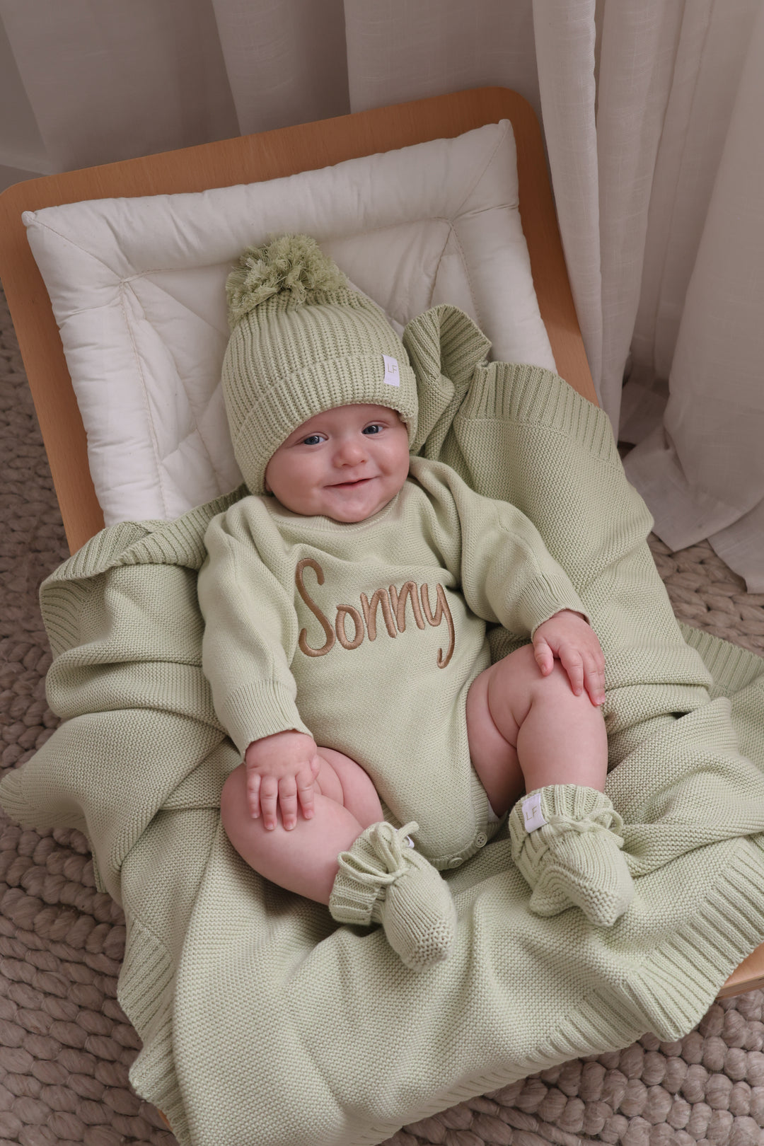 Knit Romper | Matcha