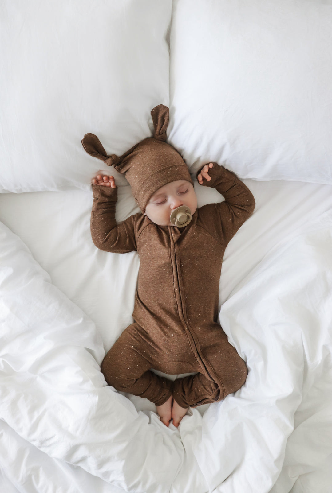 Zip Romper | Choc Speckle