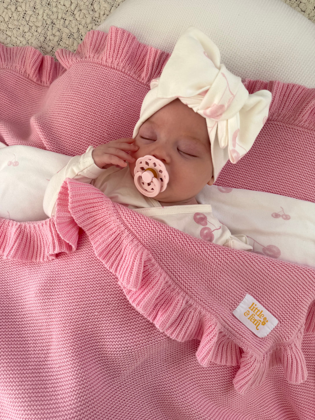 Frill Knit Blanket | Marshmallow