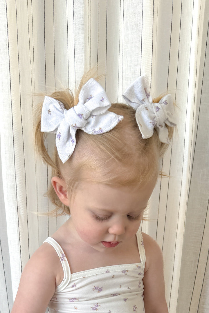 Twin Bow Clips | Lilac Meadow