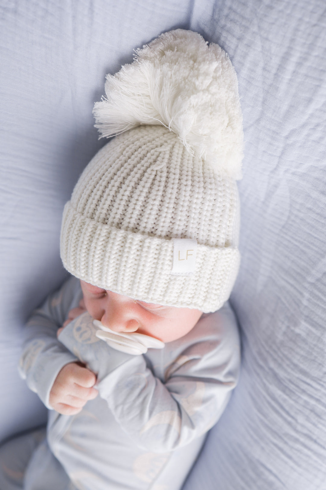 Knitted Pom Beanie | Ivory