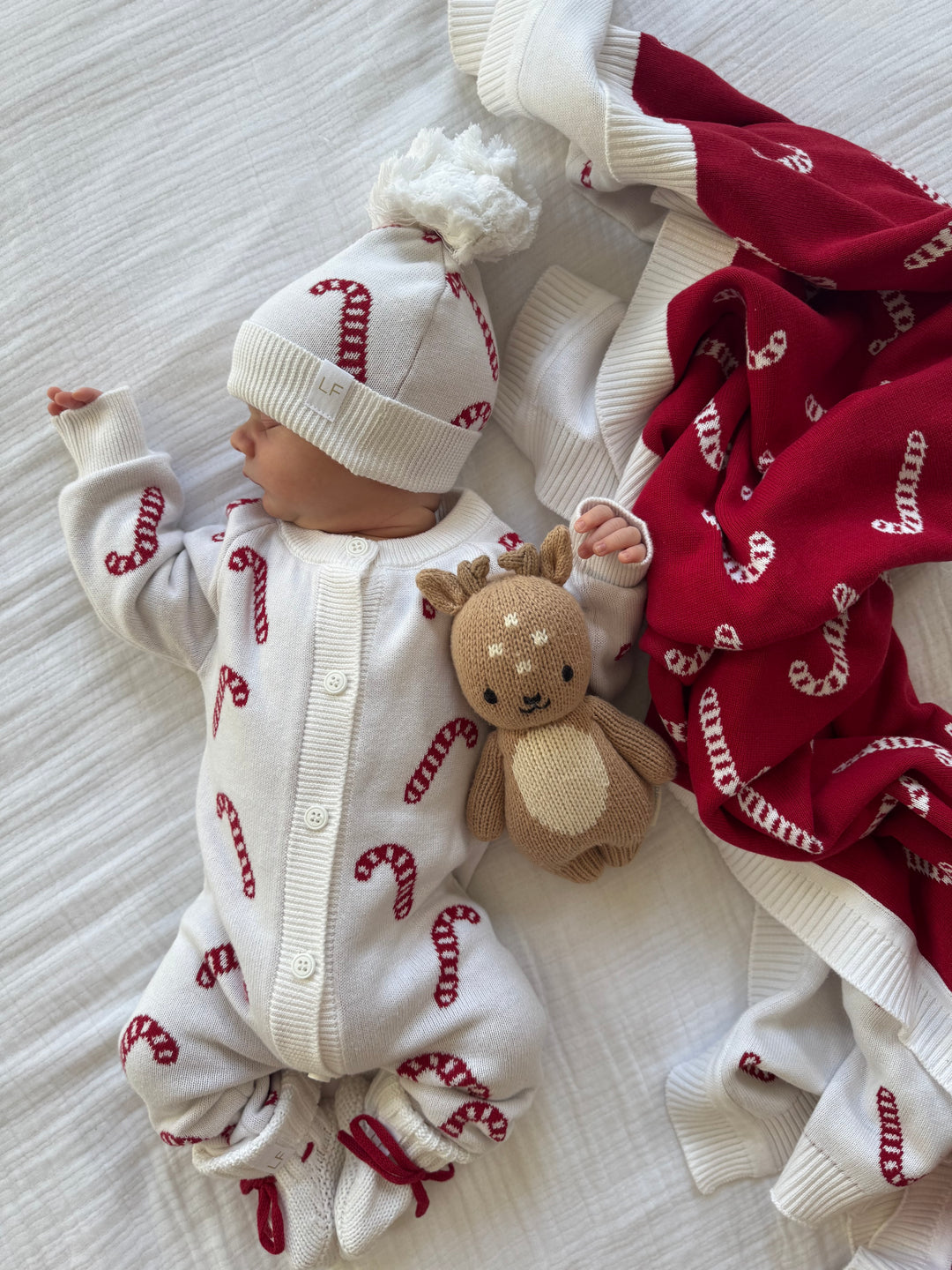 Knit Classic Romper | Candy Cane