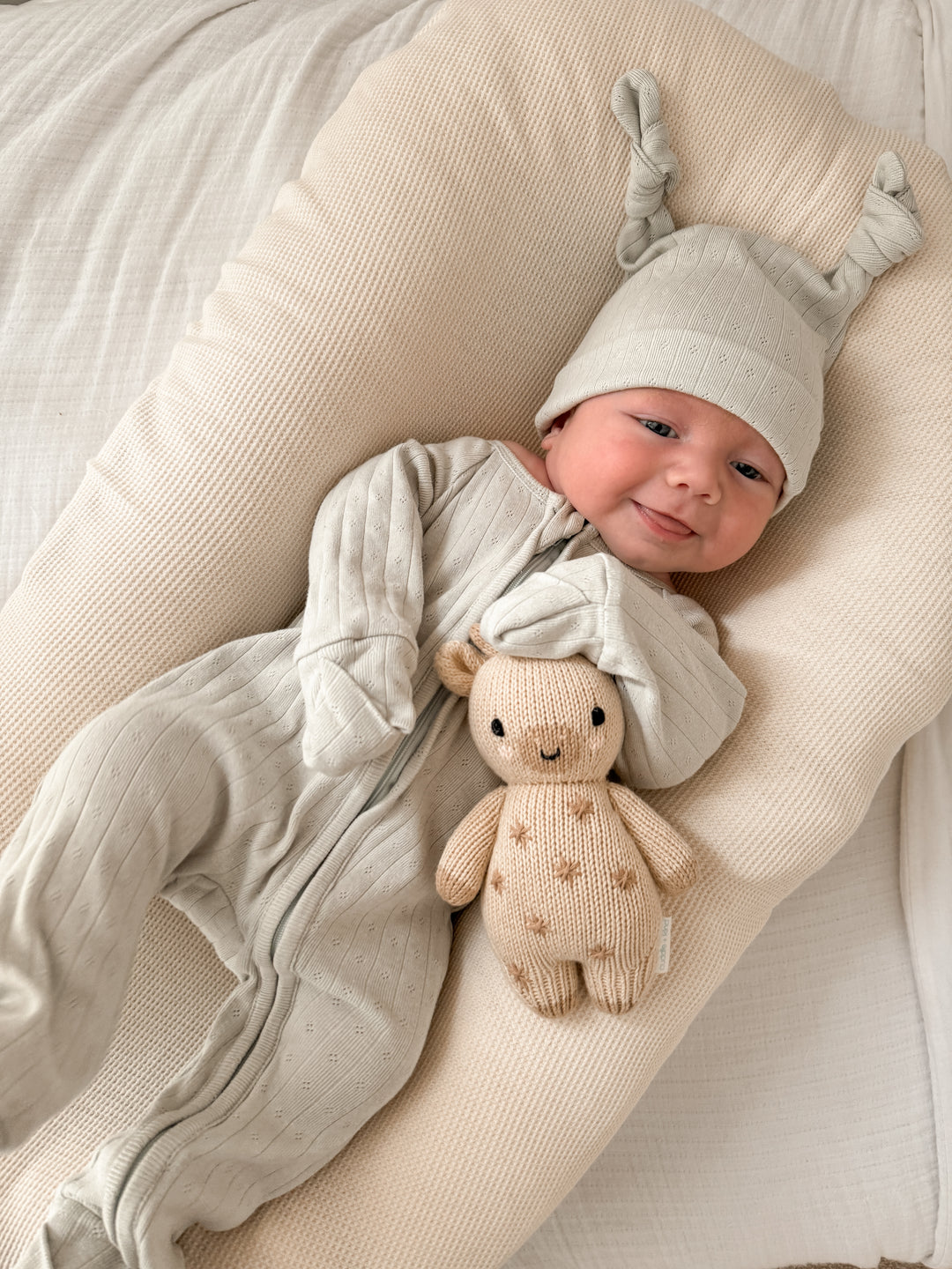 Bassinet Sheet | Waffle Cream