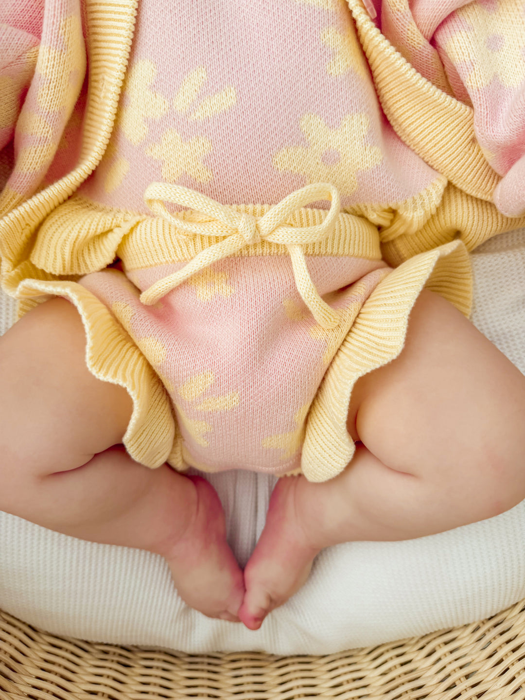 Knit Summer Set | Daisy Floral Lemon