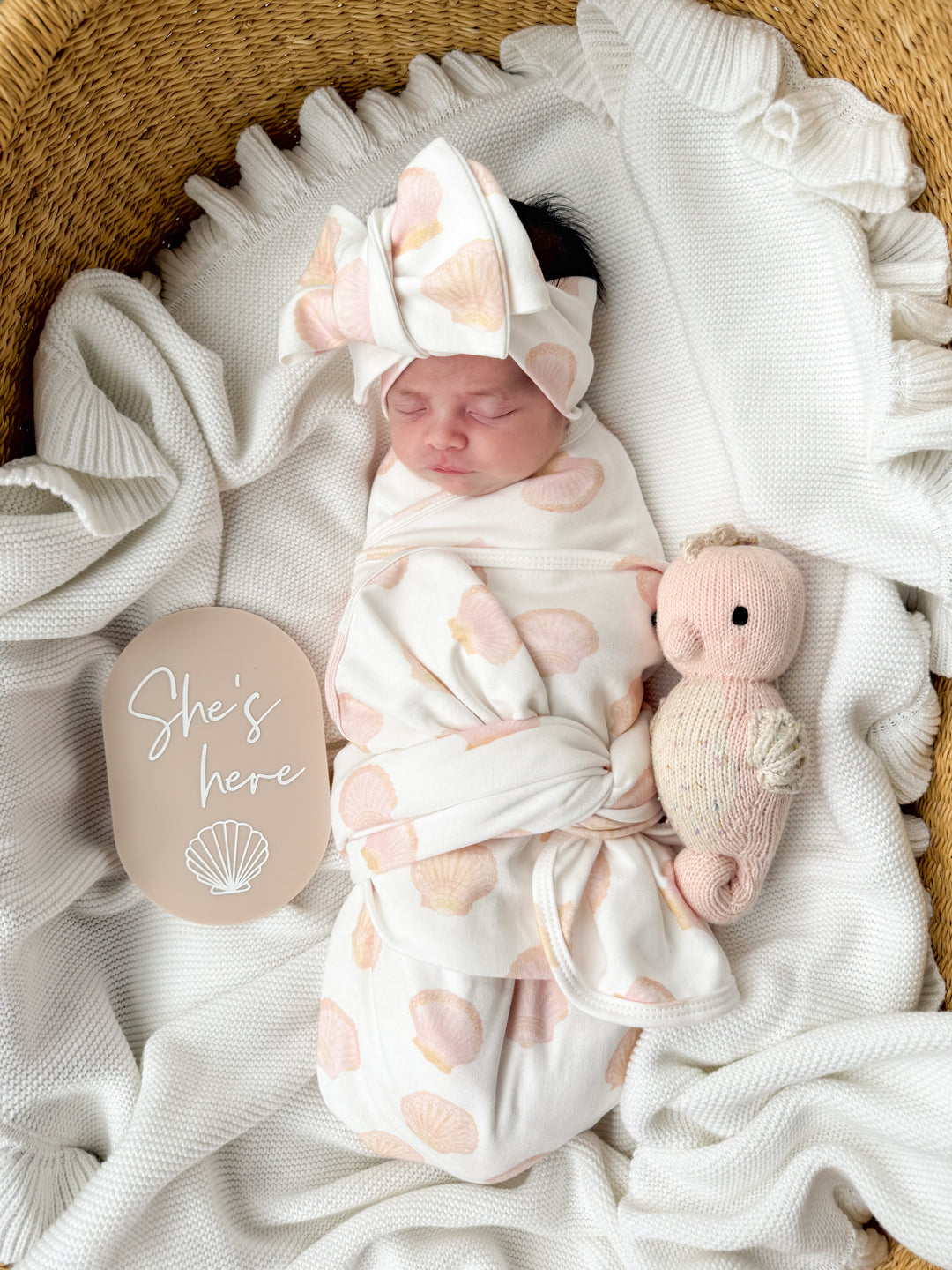 She’s Here Birth Announcement | Shell