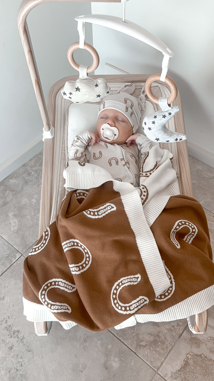 Knit Blanket | Western Horse Shoe *PRE-ORDER*