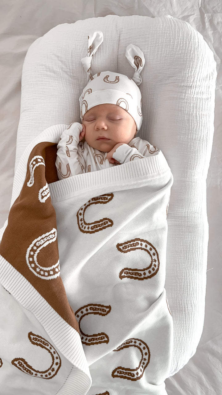 Knit Blanket | Western Horse Shoe *PRE-ORDER*