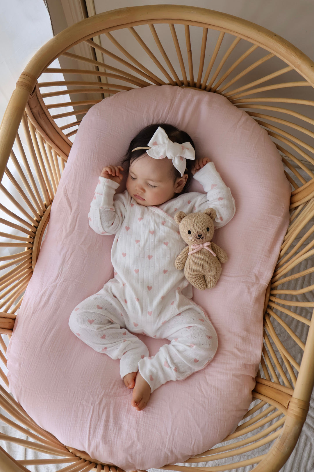 Essential Kimono Romper | Pink Hearts