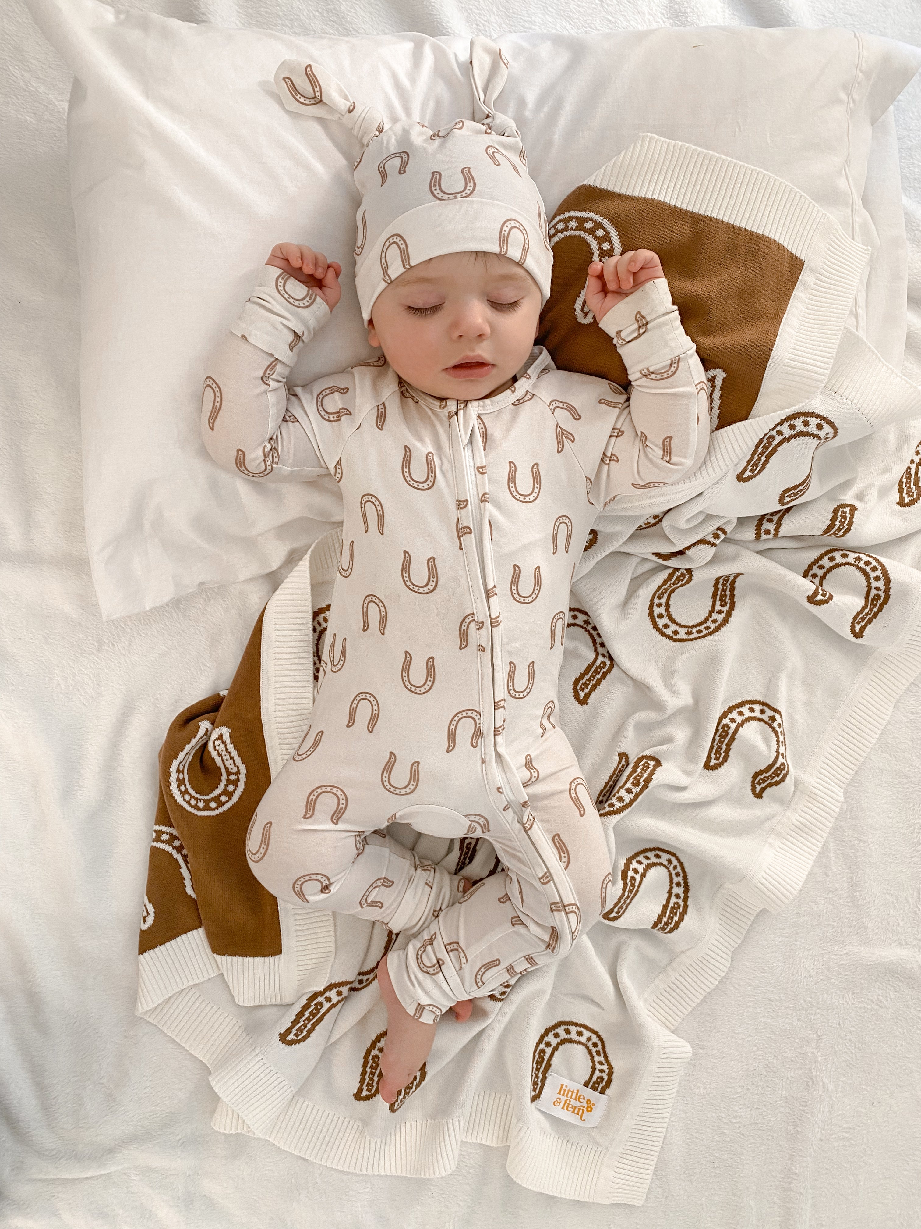 Zip Romper | Western Horse Shoe – Little and Fern