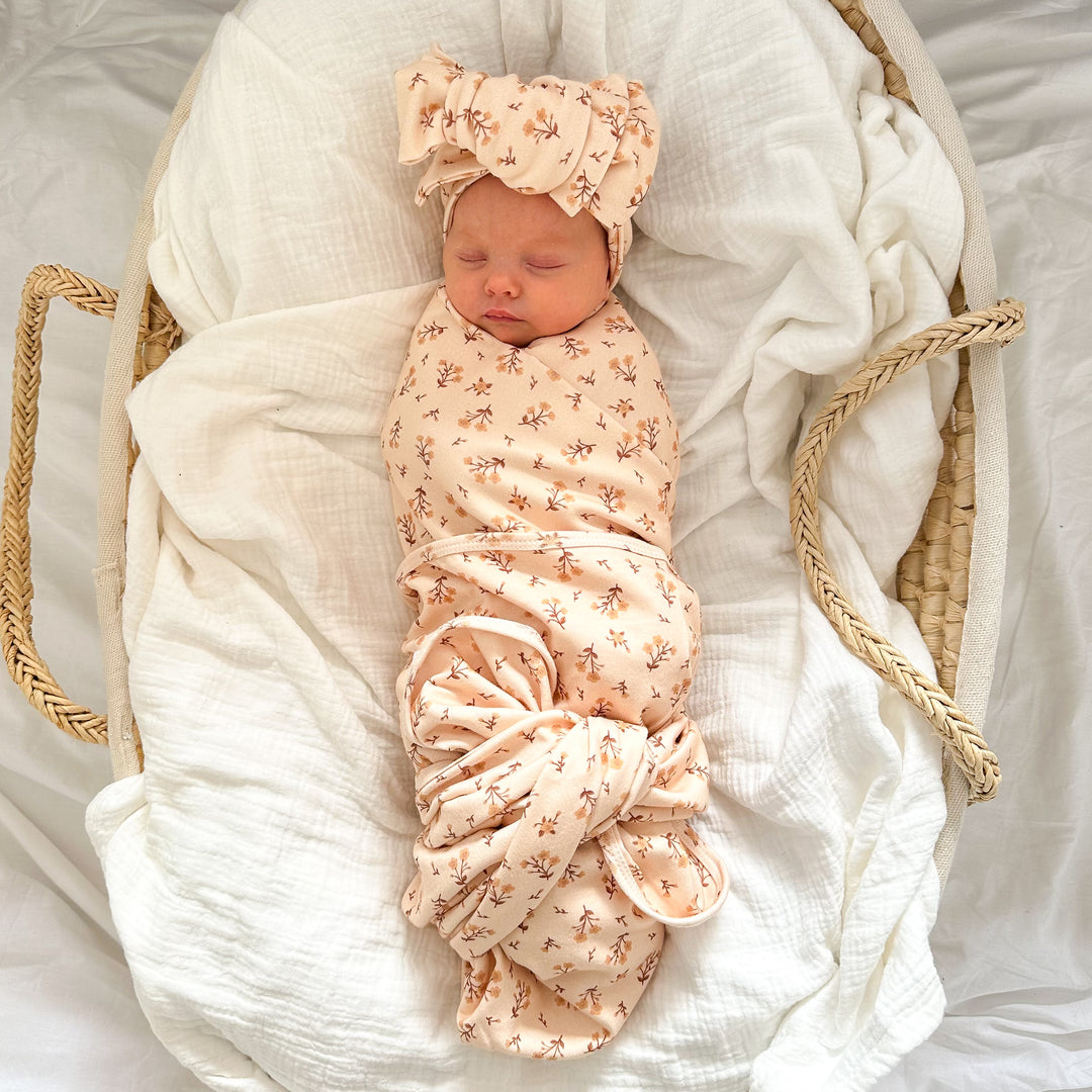 Swaddle Set | Paisley Coffee